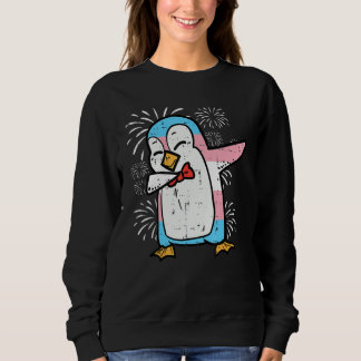 Sudadera Pinguino Transgénero Dab Bandera de Orgullo Trans