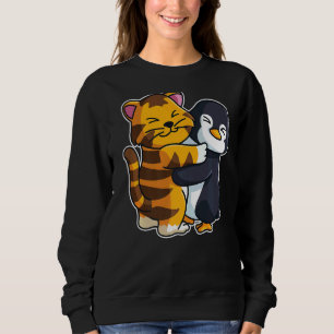Sudadera Pingüino Y Tigre Animales De Cuta Para Mujeres Ani
