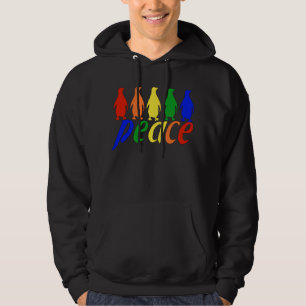 Sudadera Pingüinos de la paz del arco iris