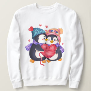 Sudadera Pingüinos en la camiseta de amor