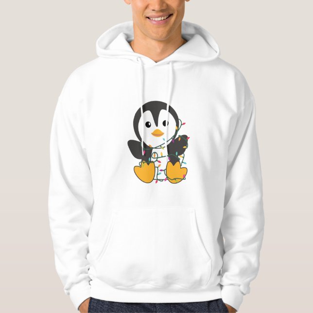 Sudadera Pingüinos Navidades nevan animales de invierno pin (Anverso)
