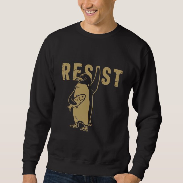 Sudadera Pingüinos Resistentes Pingüinos Protestan Contra A (Anverso)