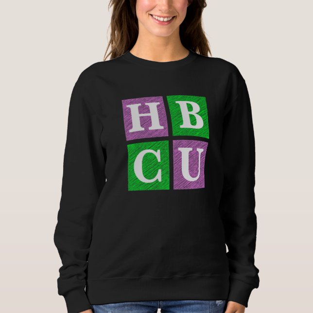 Sudadera Pink and Green HBCU Block Letters   (Anverso)
