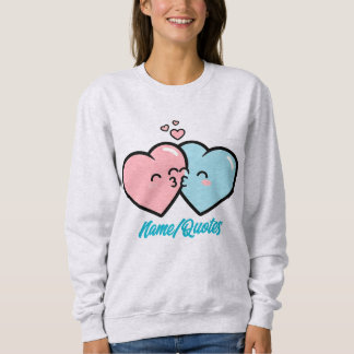 Sudadera Pink & Blue Hearts Kiss