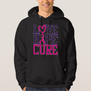 Sudadera Pink Breast Cancer Awareness Love Hope Cure Heart