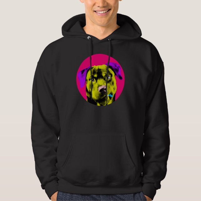 Sudadera Pink Bubble Rottweiler Pop Relajado Fit (Anverso)