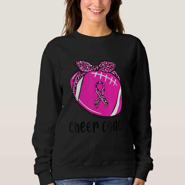 Sudadera Pink Cheer Coach Football Mom Cheerleading Breast (Anverso)
