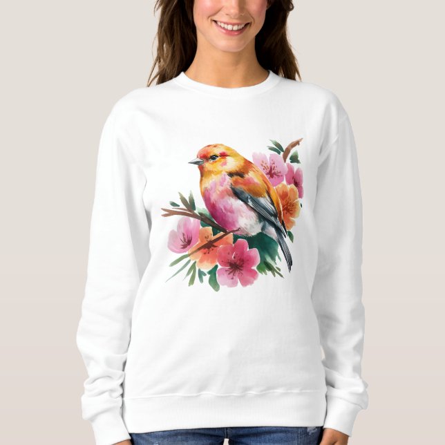 Sudadera Pink Flower Bird (Anverso)