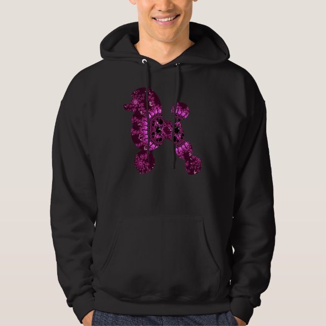 Sudadera Pink Fractal Poodle (Anverso)