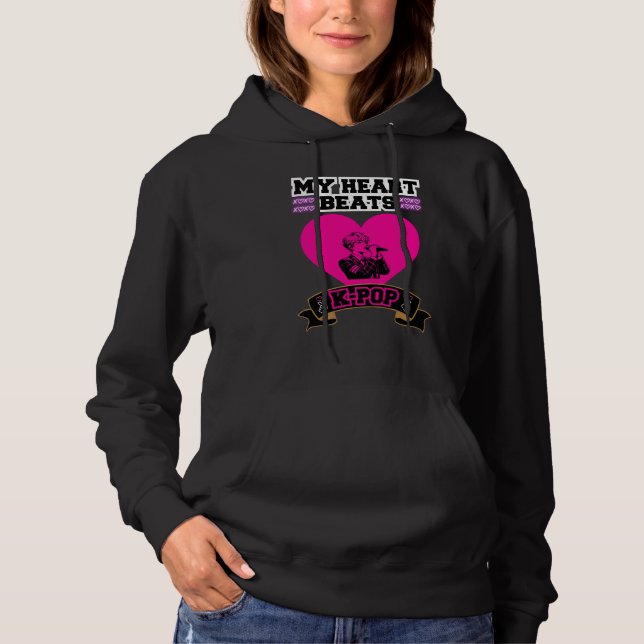 Sudadera Pink Heart Idol Cantando KPop Music Love Design (Anverso)