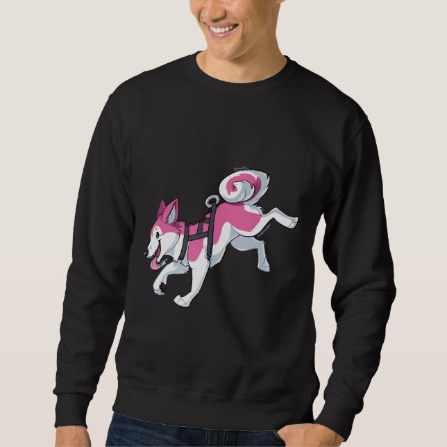 Sudadera Pink Husky Running (Anverso)