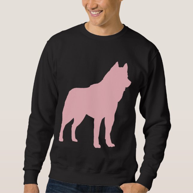 Sudadera Pink Husky Silhouette (Anverso)