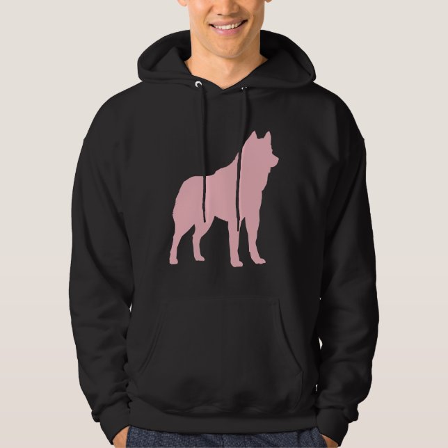 Sudadera Pink Husky Silhouette (Anverso)