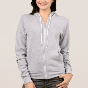 Sudadera Pink love you manuscrito transparente Cita