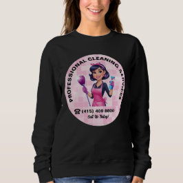 Sudadera Pink Maid Janitorial Cleaning Service Uniform