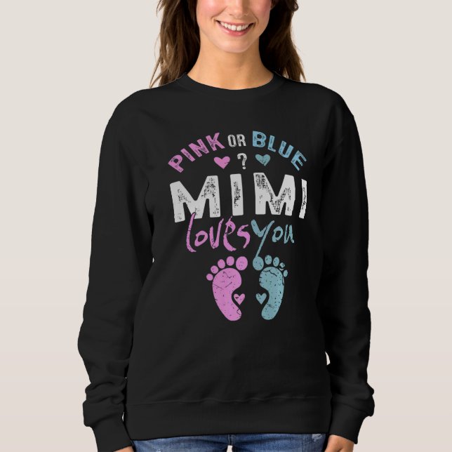 Sudadera Pink or Blue Mimi Loves You Grandma  for Grandpare (Anverso)