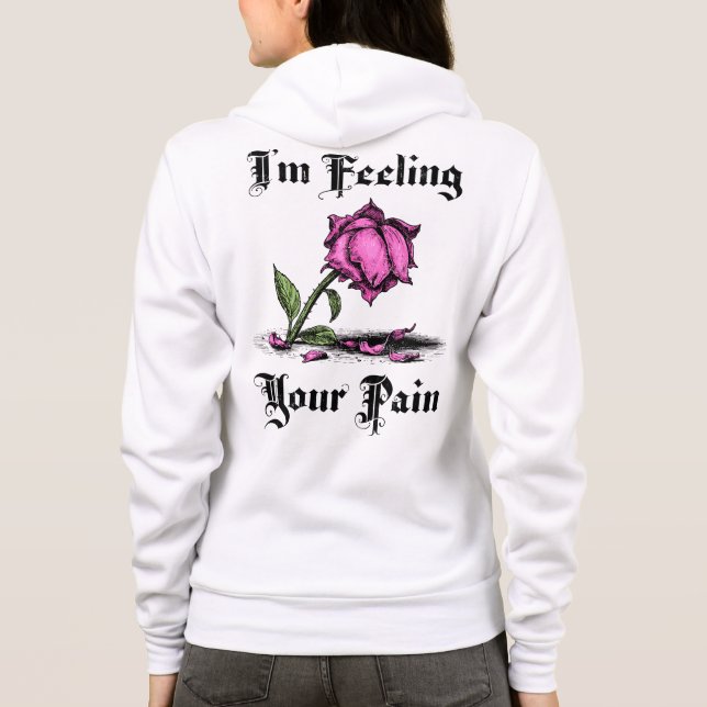 Sudadera Pink Rose in Despair Front & Back (Reverso)