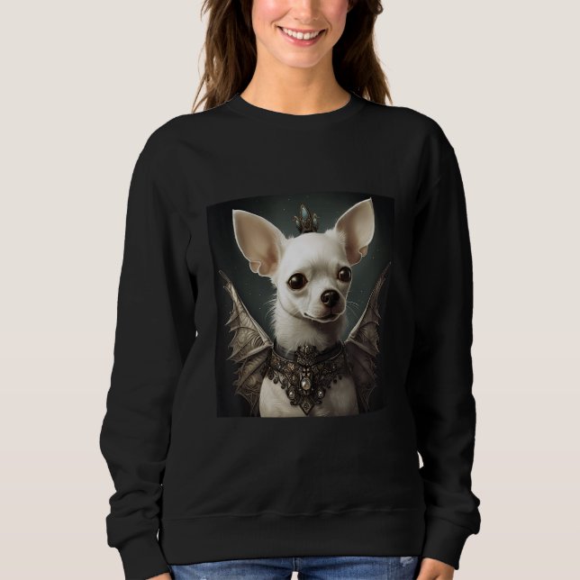 Sudadera PinkFluffDesigns Princesa Goth-huahua (Anverso)