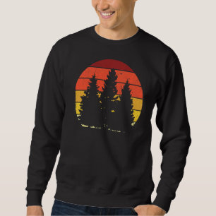 Sudadera Pino retro vintage en el bosque al aire libre esti