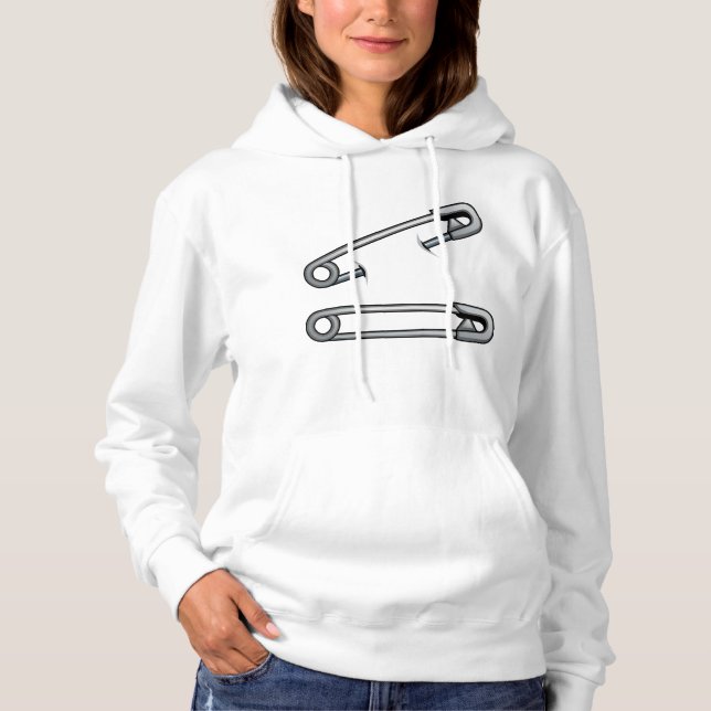 Sudadera Pins de seguridad Womens Hoodie (Anverso)