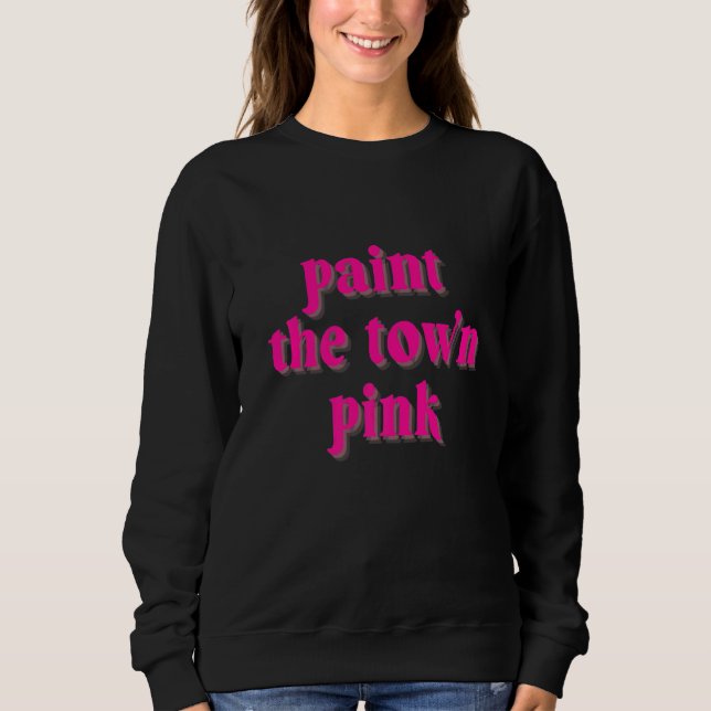 Sudadera Pinta La Ciudad De Rosa Poderoso Chicas Divertidas (Anverso)