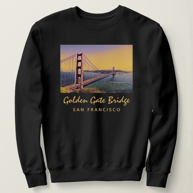 Sudadera Pintado de época del puente Golden Gate de San Fra (Anverso del diseño)