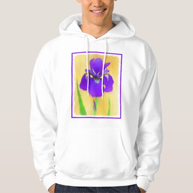 Sudadera Pintado de iris morado - Perro original curado A (Anverso)