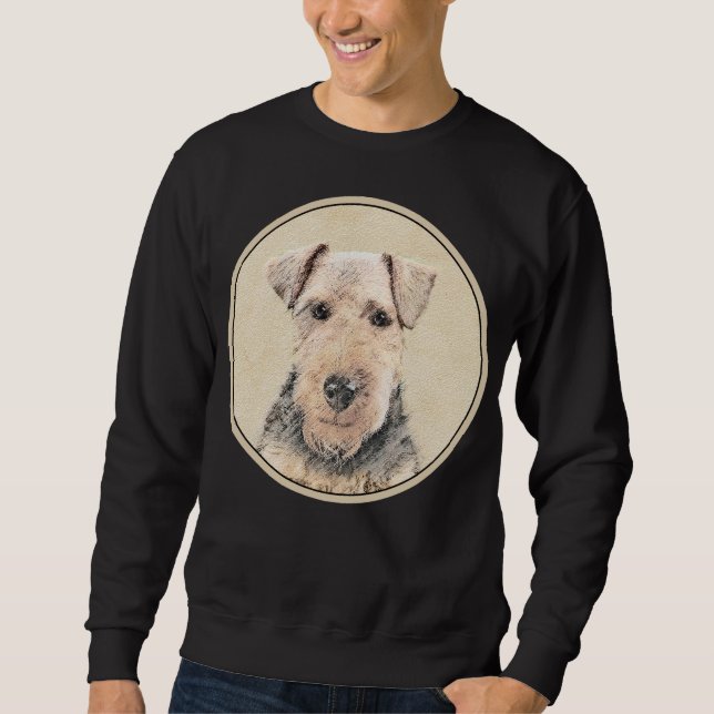 Sudadera Pintado de Welsh Terrier - Arte de Perro Original. (Anverso)