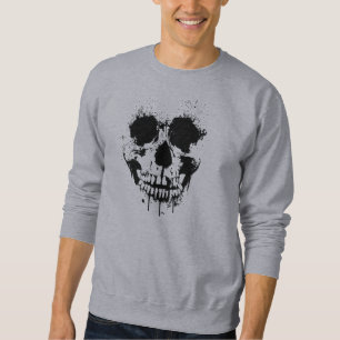 Sudadera Pinte la camiseta del cráneo del goteo
