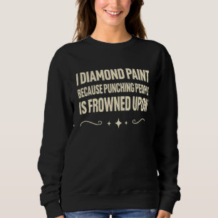 Sudadera Pinto con Diamantes Porque Golpear a la Gente es R