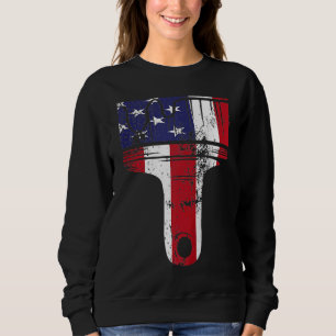 Sudadera Pintor de casas decorador pincel bandera americana