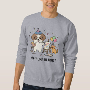 Sudadera Pintor de perro Beagle lindo y fiesta artesanal de