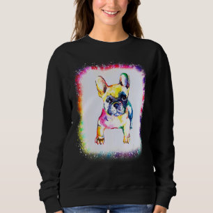 Sudadera Pintura al Agua Bulldog Francés Niño Niña Tie Dye