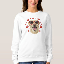 Sudadera Pintura al óleo del perro del día de San Valentín 