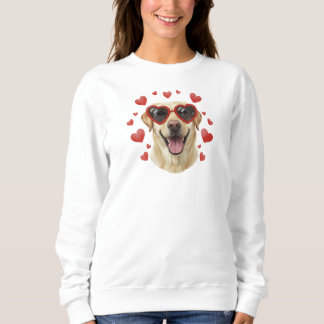 Sudadera Pintura al óleo del perro del día de San Valentín 