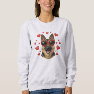 Sudadera Pintura al óleo del perro pastor alemán del día de