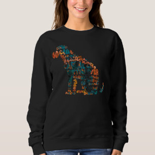 Sudadera Pintura de acuarela tipográfica de Labrador Retrie
