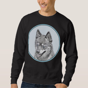 Sudadera Pintura de Alaskan Klee Kai - Arte Perro Original.