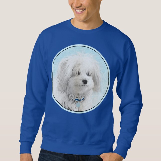Sudadera Pintura de algodón de tulear - Arte de perro origi (Anverso)