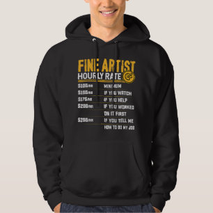 Sudadera Pintura de arte divertida por hora de artista fino