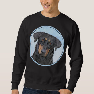 Sudadera Pintura de Beauceron - Arte de perros original y b
