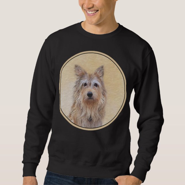 Sudadera Pintura de Berger Picard - Arte de Perro Original. (Anverso)