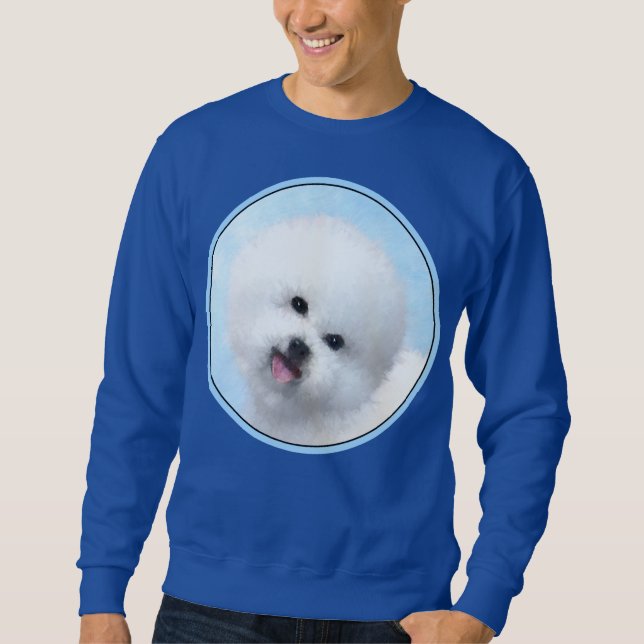 Sudadera Pintura de Bichon Frise - Arte de Perro Original. (Anverso)