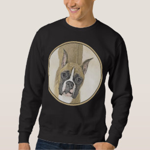 Sudadera Pintura De Boxer - Arte De Perro Original Cuto