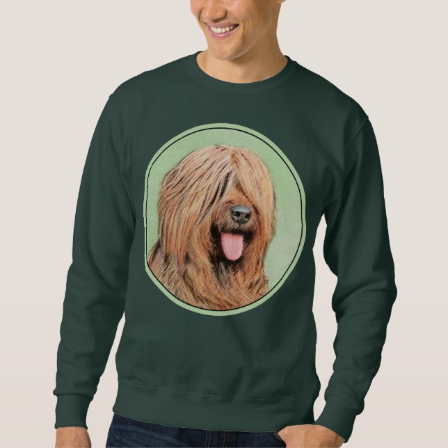 Sudadera Pintura de Briard - Arte de Perro Original. (Anverso)