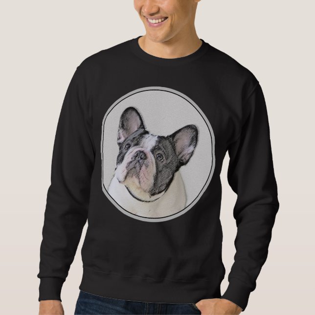 Sudadera Pintura de Bulldog francés (Brindle Pied) - Arte d (Anverso)