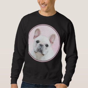 Sudadera Pintura de Bulldog francés (crema/blanco) - Arte d