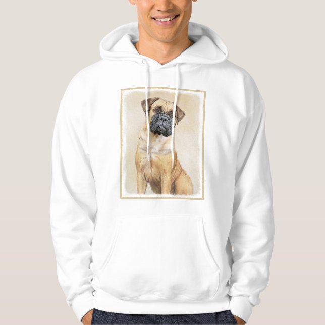 Sudadera Pintura de Bullmastiff - Arte de Perro Original. (Anverso)