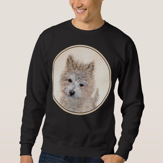 Sudadera Pintura de Cachorro de Cairn Terrier - Arte Perro  (Anverso)