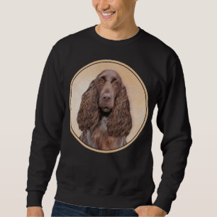 Sudadera Pintura de campo español - Arte de perro original